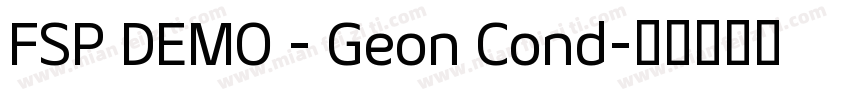 FSP DEMO - Geon Cond字体转换